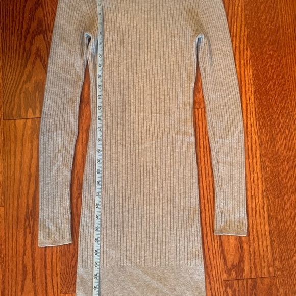 Dynamite Grey Ribbed Turtleneck Dress - Picture 9 of 9
